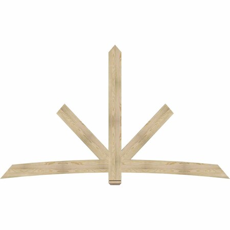 Ekena Millwork Alberta Rough Sawn Timber Gable Bracket, Douglas Fir, 108"W x 63"H x 2"D x 6"F, 14/12 Pitch GBW108X63X0206ALB00RDF